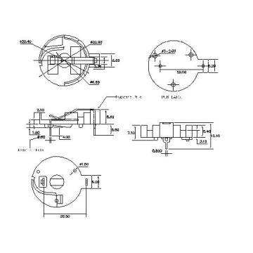 CR2032 PCB Mount Battery Holder PCB Thru Hole