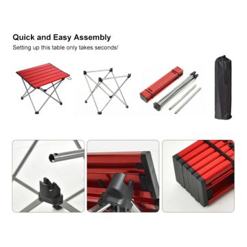 Picnic de aluminio camping mesas plegables