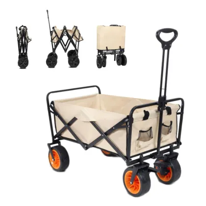 Portable Collapsible Garden Wagon - Beach Trolley Cart for Camping and Sports