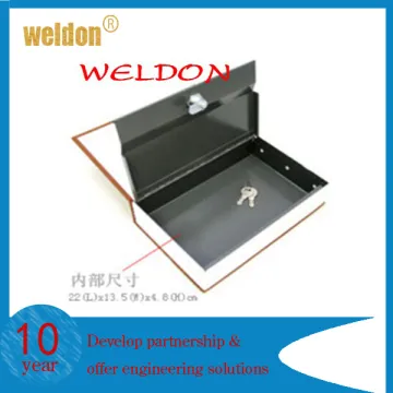 Secret Book Design Metal Safe Lock Case Storage Security Box