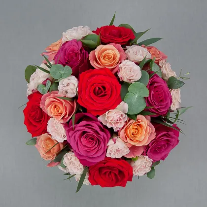 Custom Gray Flower Empty Gift Box