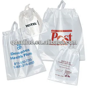 plastic drawstring bag