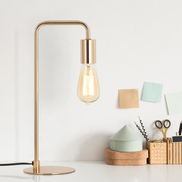 Small Gold Metal Lamp for Bedside