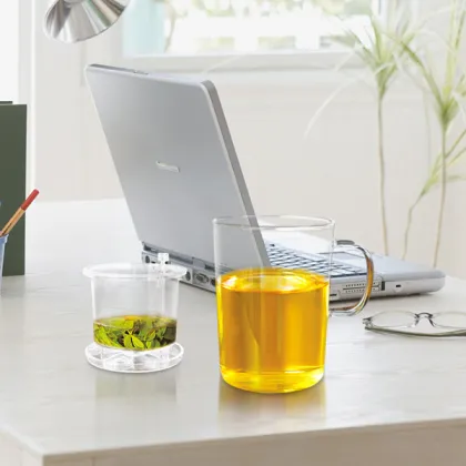 Hot ! "SAMADOYO" Office Glass Tea Cup With Infuser For Making Tea