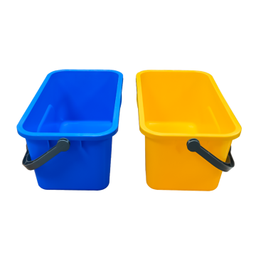 High Quality 3 Gallon 12L Plastic Square Bucket with Ergonomic Handle for Cleaning
