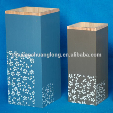 New custom beautiful designs wooden box wood pen holder