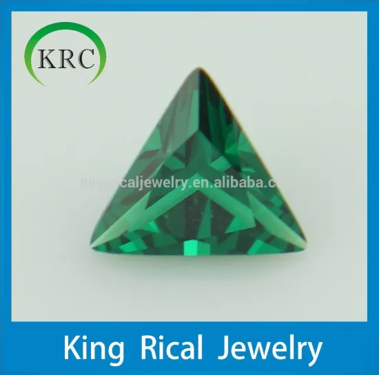 Customize 3*3mm 4*4mm Triangle Cut Emerald Nano stone