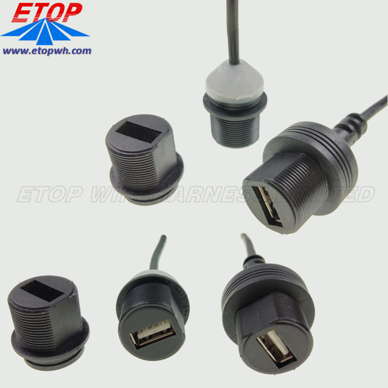 waterproof USB A male connector cable