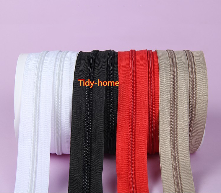 5/10 Meter Strong Nylon Zipper 5# With Zipper Pullers Long Zipper for Quilt Beding Backpack Luggage Bag Home Textile