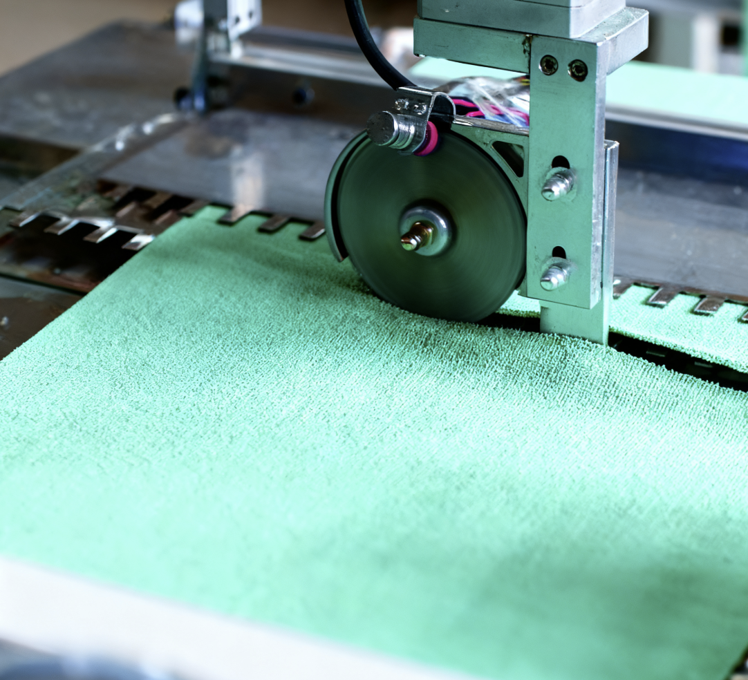 Overedged Towel Machine