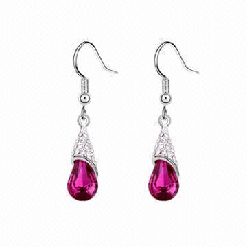 Crystal Drop Earrings in Various Materials