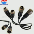 molded 4pin DIN plug connector radio cable assembly