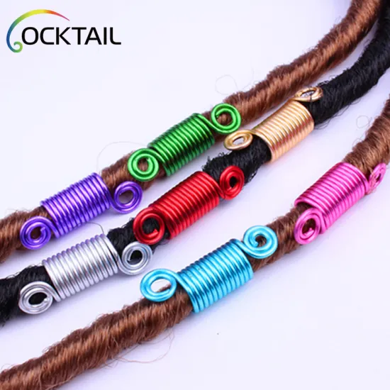 Hair Accessories Beads For Dreadlocks Hair Rings for Braids Gold Silver Colors, blue beaded dreadlocks