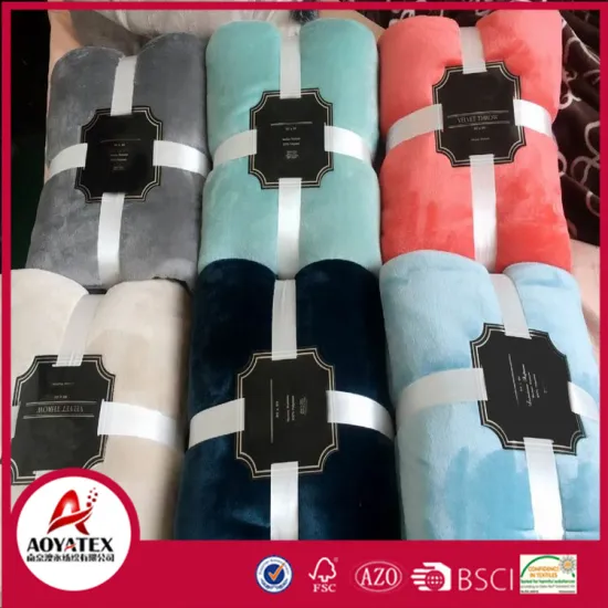 100 polyester stock coral and flannel fleece blanket fabric