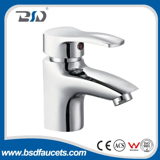 mono basin mixer for UK market made in China,Single handle chrome deck mount mono basin mixer with pop-up waste