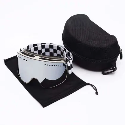 Custom Interchangeable Lens UV400 Anti-Fog Snowmobile Ski Goggles