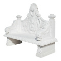 Classical Design Engraved Stone Bench with Floral Details