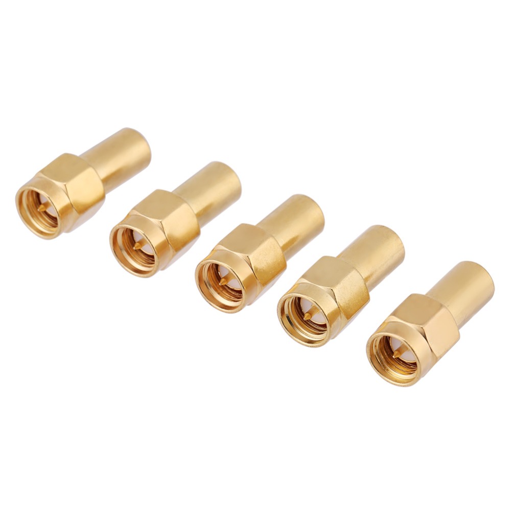 5pcs/Lot Coaxial Terminator SMA Male Connector RF Coaxial Matched Termination Load 50 Ohm 2W Brass Electrical Wire Terminal