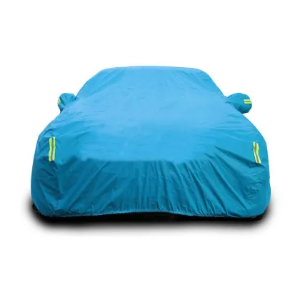 high-tech micro-porous elastic pvcoem blue car dust cover