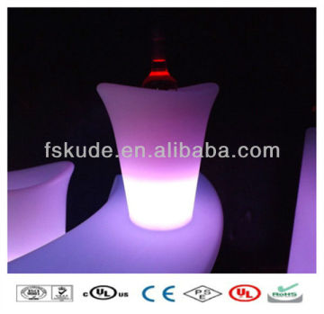 Cute design battery rechageabe remote control led champine ice bucket