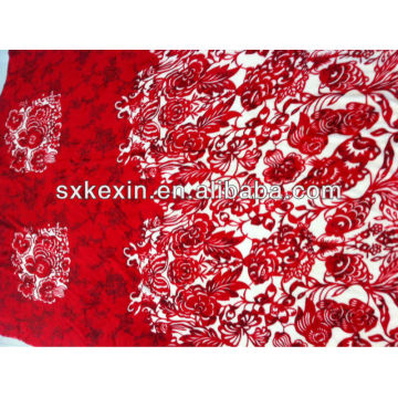 Flanelle rouge chinois / couverture corail