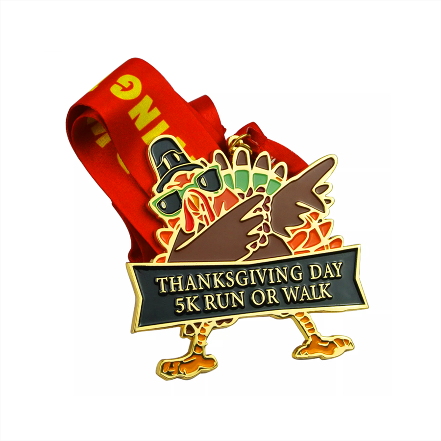 Anpassad Thanksgiving Day Food Turkiet Medal