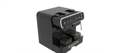 Commercial double groups capsule coffee machine with steam