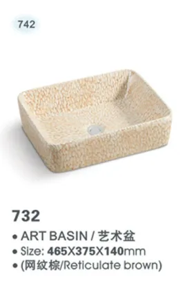 Color Wash Basin Porcelain Wash Basin 732