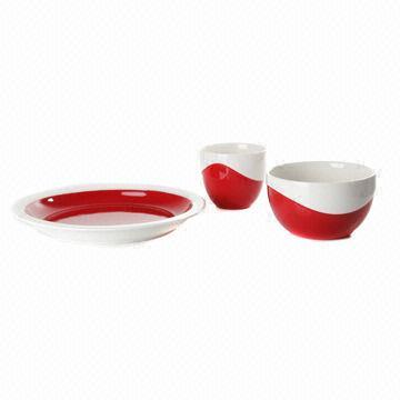 Color glaze cup bowl plate set