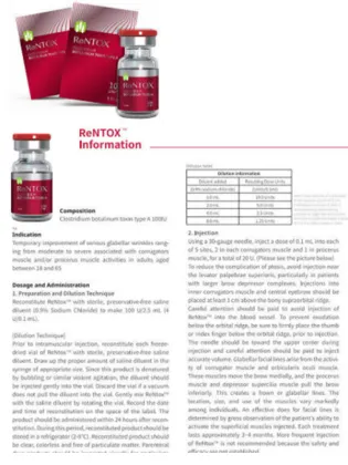 Re N Tox 100 botox types botulinum toxin