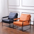 Luxur Relax Leisure Accent Chair Living Room Möbler Metall Fritid Modernt tyg Fåtölj Lätt vikt Bekväma 15 år