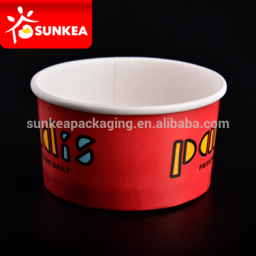 Disposable printed 3oz paper ice cream cup