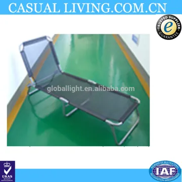 Outdoor Adjustable Black Folding Beach Lounge Chair