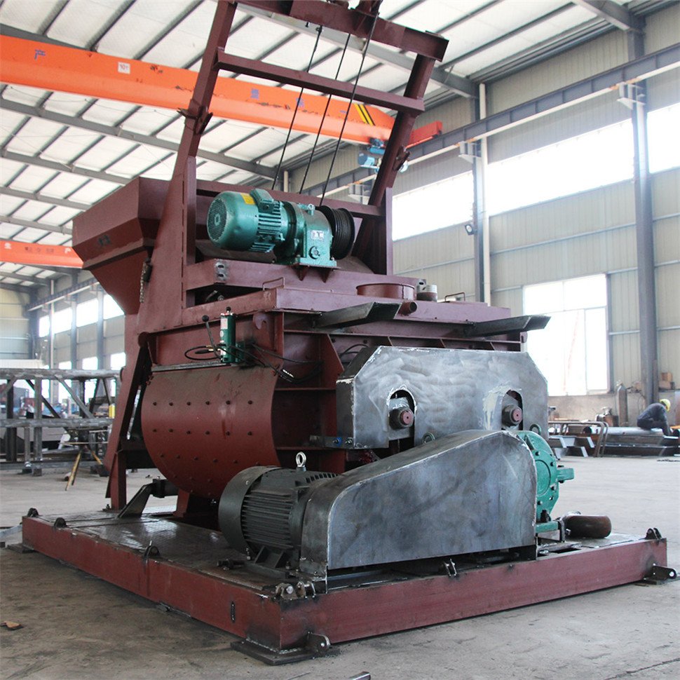 Hydraulic drive portable concrete mixer