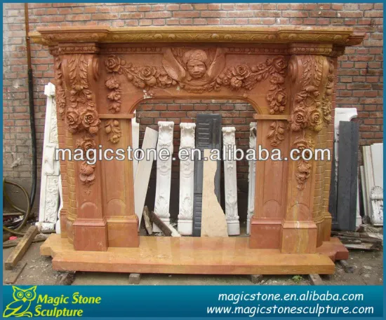 antique european indoor fireplace