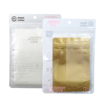 logo ziplock style apparel clothing packaging plastic bag