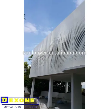 Architectural exterior curve perforated curtain wall