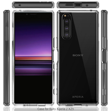 Sony Xperia 5 Clear Case - Acrylic + TPU Bumper Hybrid Protection