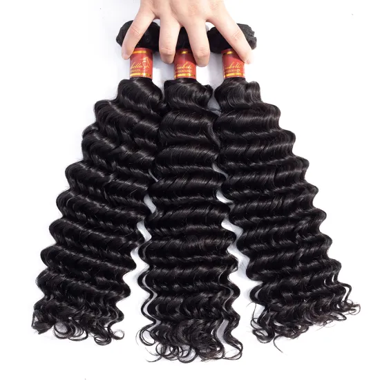 Online Shopping No Shedding Deep Wave Curly Human Sample Virgin Peruvian Hair Bundle