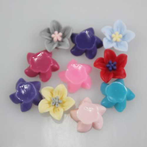 12MM Colorful Flatback Resin Flower Beads Flower Cabochons Jewelry Making DIY