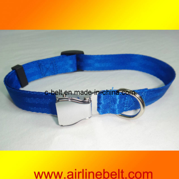 Seatbelt Airplane Buckle Dog Collar (leash)