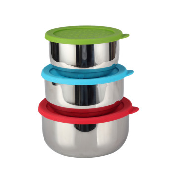 Stainless Steel Mixing Bowls Set with Airtight Lids