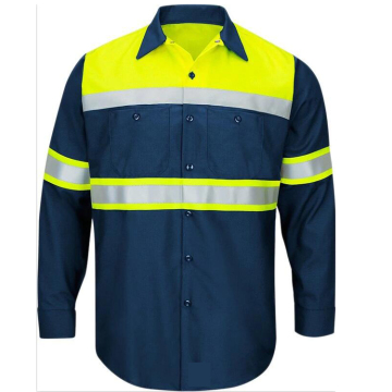 Long Sleeve Work Shirt with High Visibility Reflective Tape: Enhancing Safety and Visibility in Professional Environments