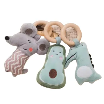 Cute Baby Crib Stroller Toy: Rabbit, Bunny, Bear, Soft Plush Doll for Infant Bed