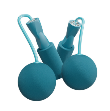 Memory Foam Handle Adjustable Weighted Cordless Jump Rope with Big Balls for Efficient Exercise