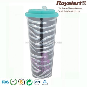 22oz Plastic straw cup