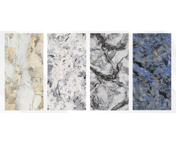 Sintered Stone High White Slab Series with Bright Surface, 1600x3200