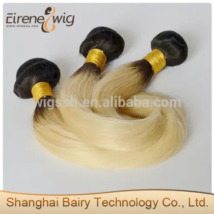 Eirene gorgeous and popular pure raw body wave hair weavon hair wet and wavy ombre colored indian human hair weave
