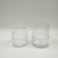 ribbed pattern tumbler glass wine cup for juice