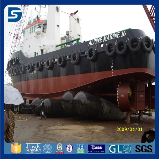 Dia1.2x15m high pressure ship launching marine rubber airbag